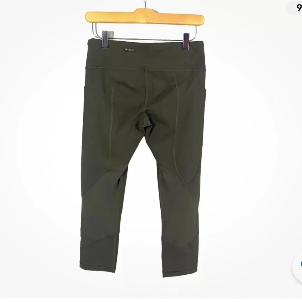 Lululemon Pace Rival Crop Full On Luxtreme 22”  Size 6 Dark Olive sport gym yoga